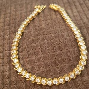 Gold Diamond Tennis Bracelet